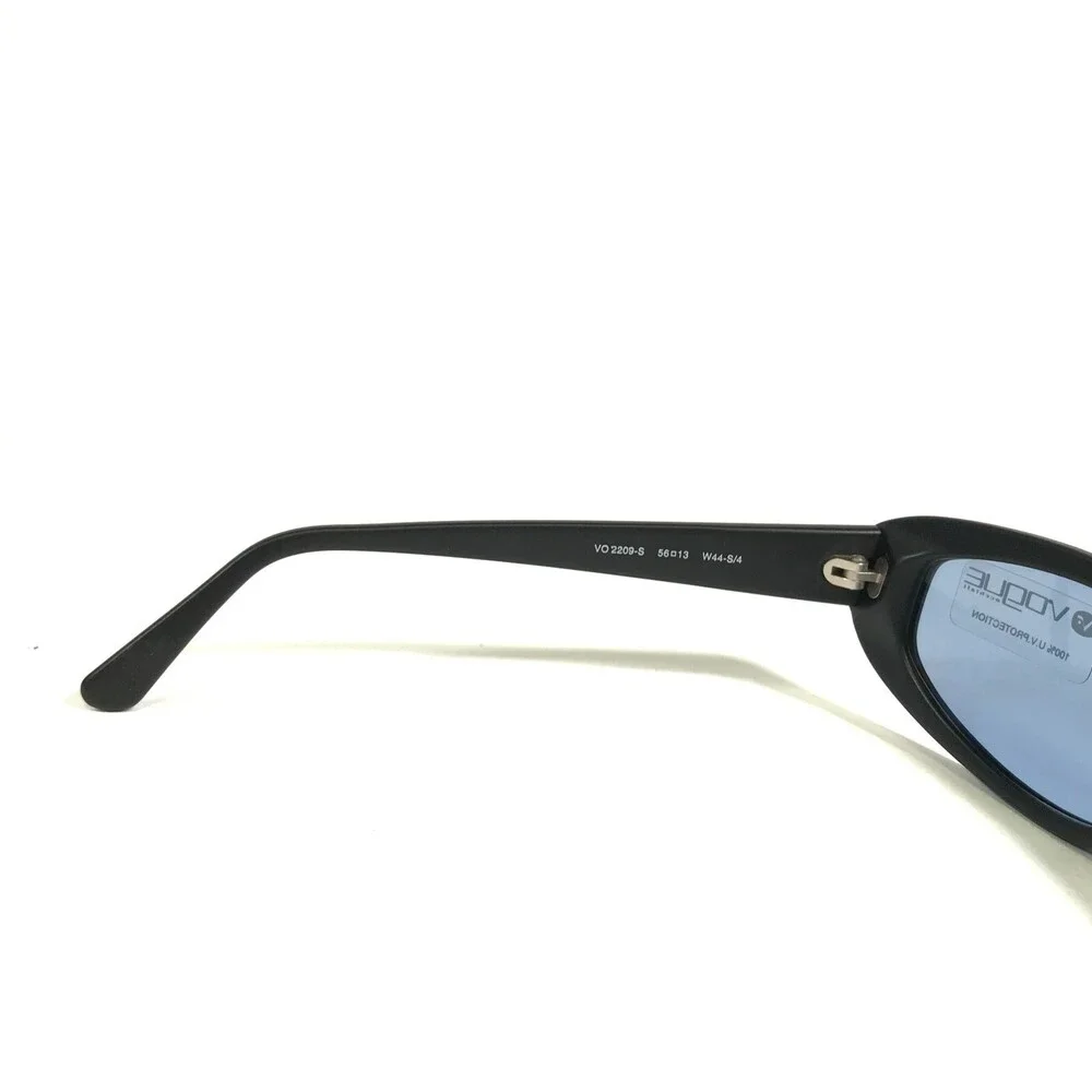 Vogue Sunglasses VO2209-S W44/S4 Black Rectangular Frames with Blue Lenses
